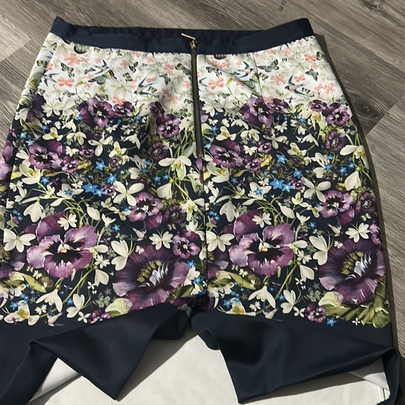 Ted Baker London Purple and Blue Cocktail Pencil Skirt - Picture 3 of 5